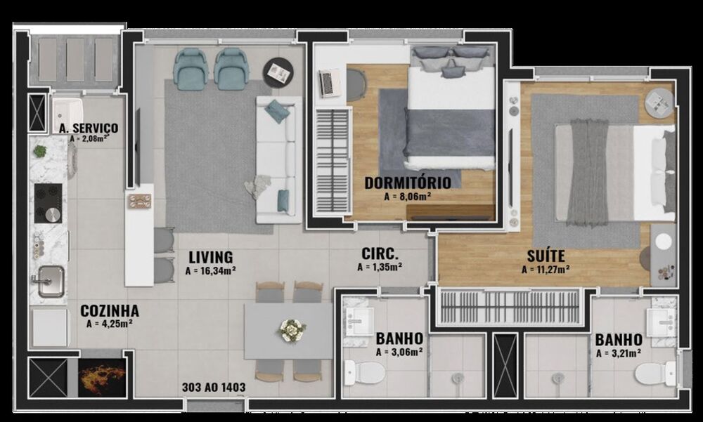 Apartamento, 2 quartos, 76 m² - Foto 11