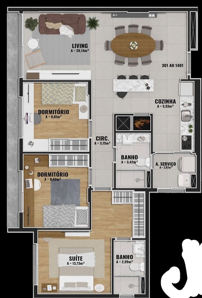 Apartamento, 2 quartos, 76 m² - Foto 9