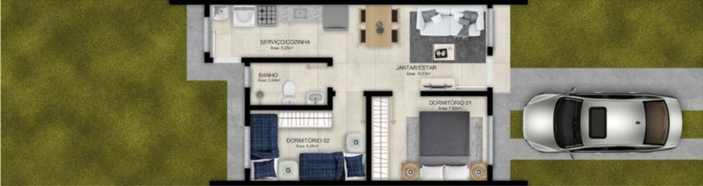 Casa, 1 quarto - Foto 6