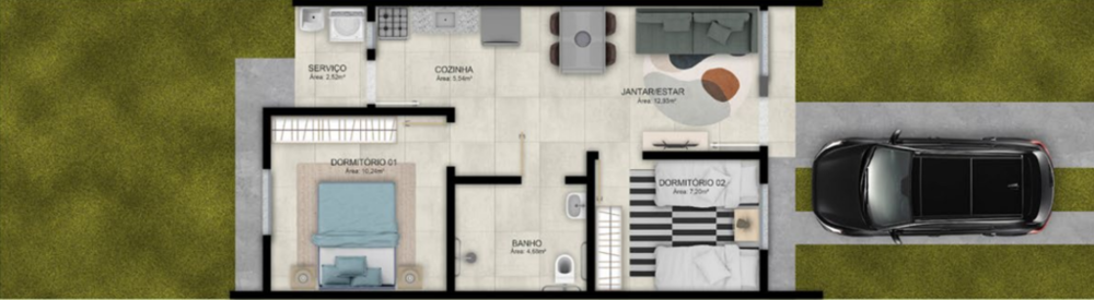 Casa, 1 quarto - Foto 7