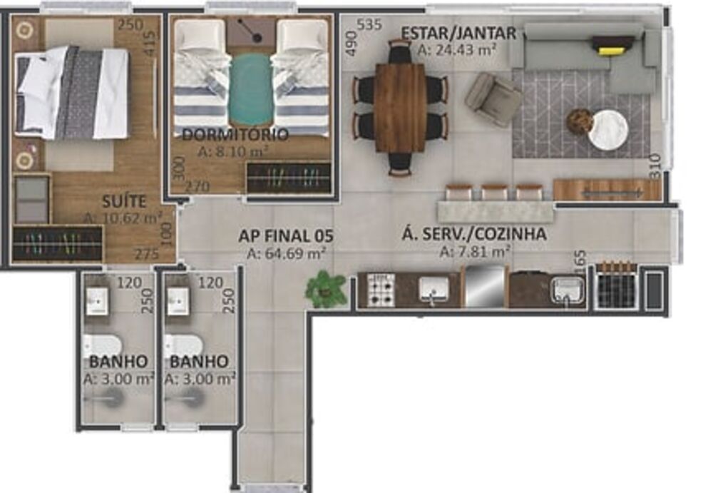 Apartamento, 3 quartos, 99 m² - Foto 7