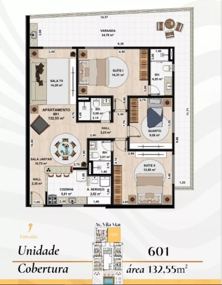 Apartamento, 3 quartos, 132 m² - Foto 14