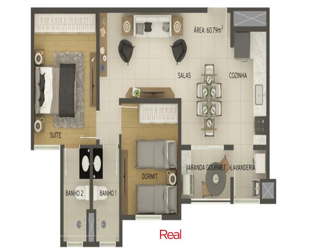 Apartamento, 2 quartos, 60 m² - Foto 8
