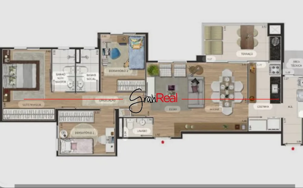 Apartamento, 3 quartos, 96 m² - Foto 1