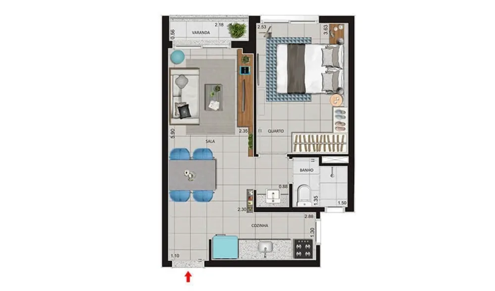 Apartamento, 2 quartos, 69 m² - Foto 12