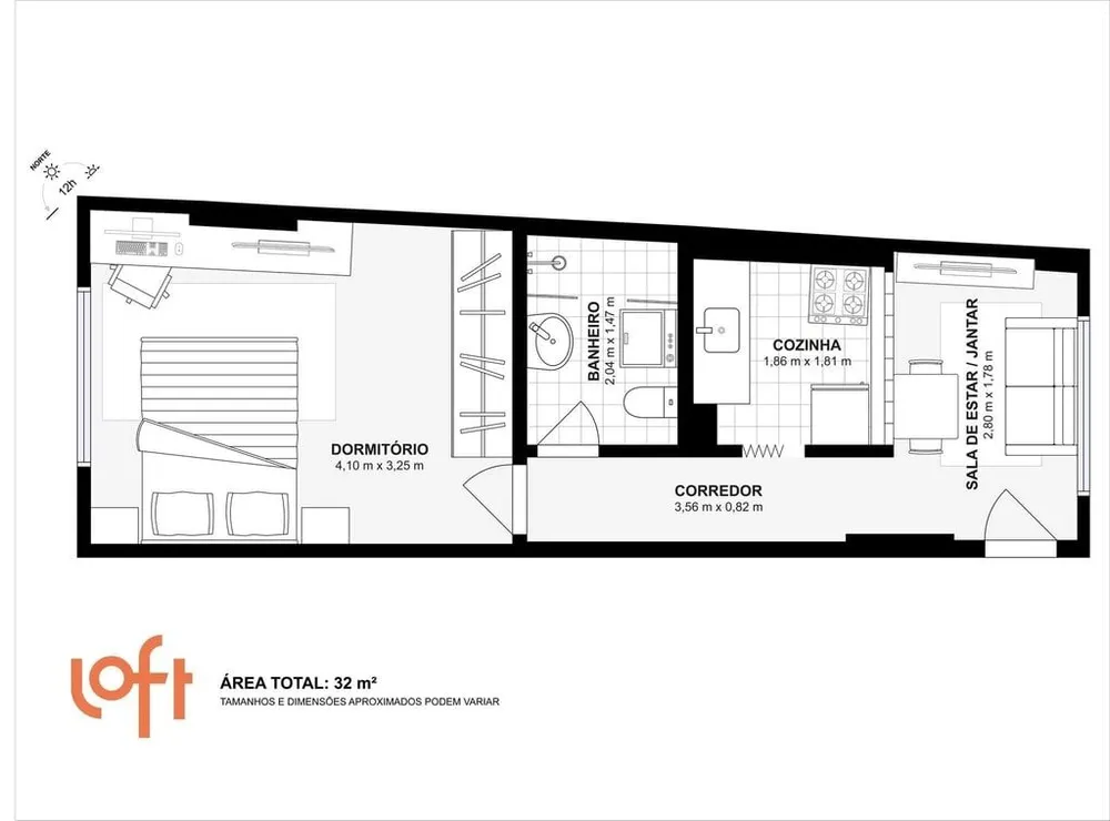 Apartamento, 1 quarto, 34 m² - Foto 33