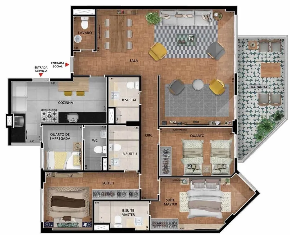 Cobertura, 3 quartos, 213 m² - Foto 12