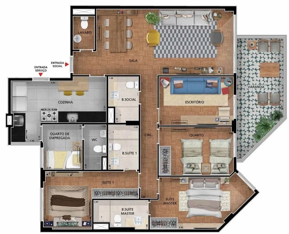 Cobertura, 3 quartos, 213 m² - Foto 11