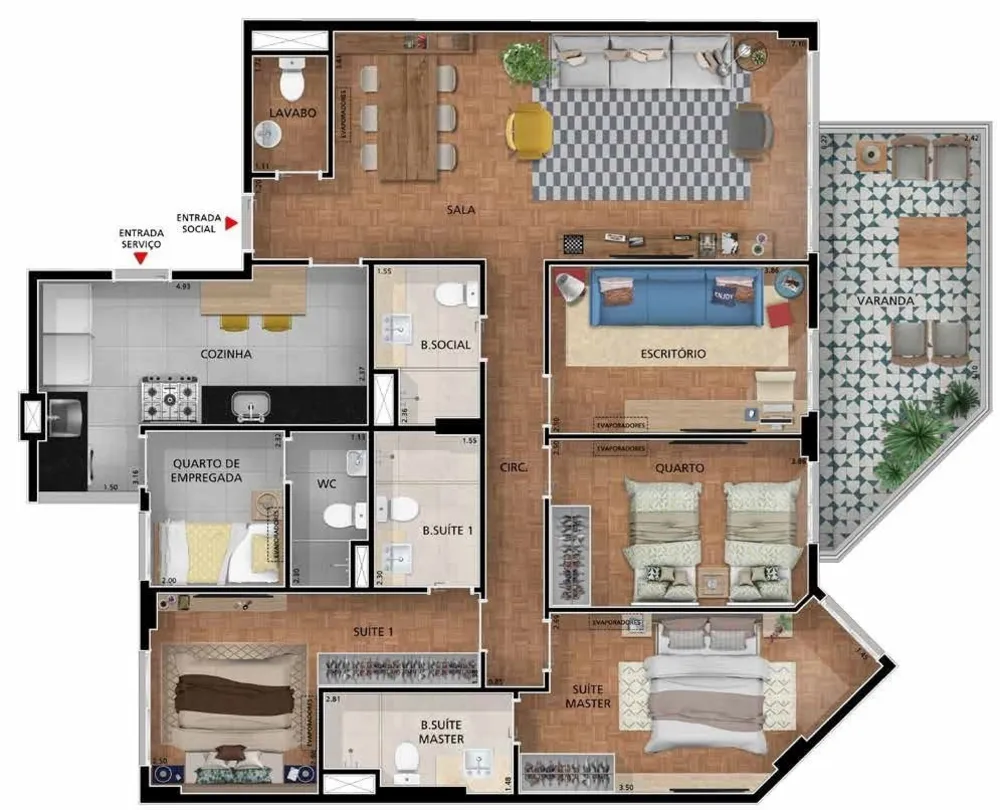 Cobertura, 3 quartos, 213 m² - Foto 17