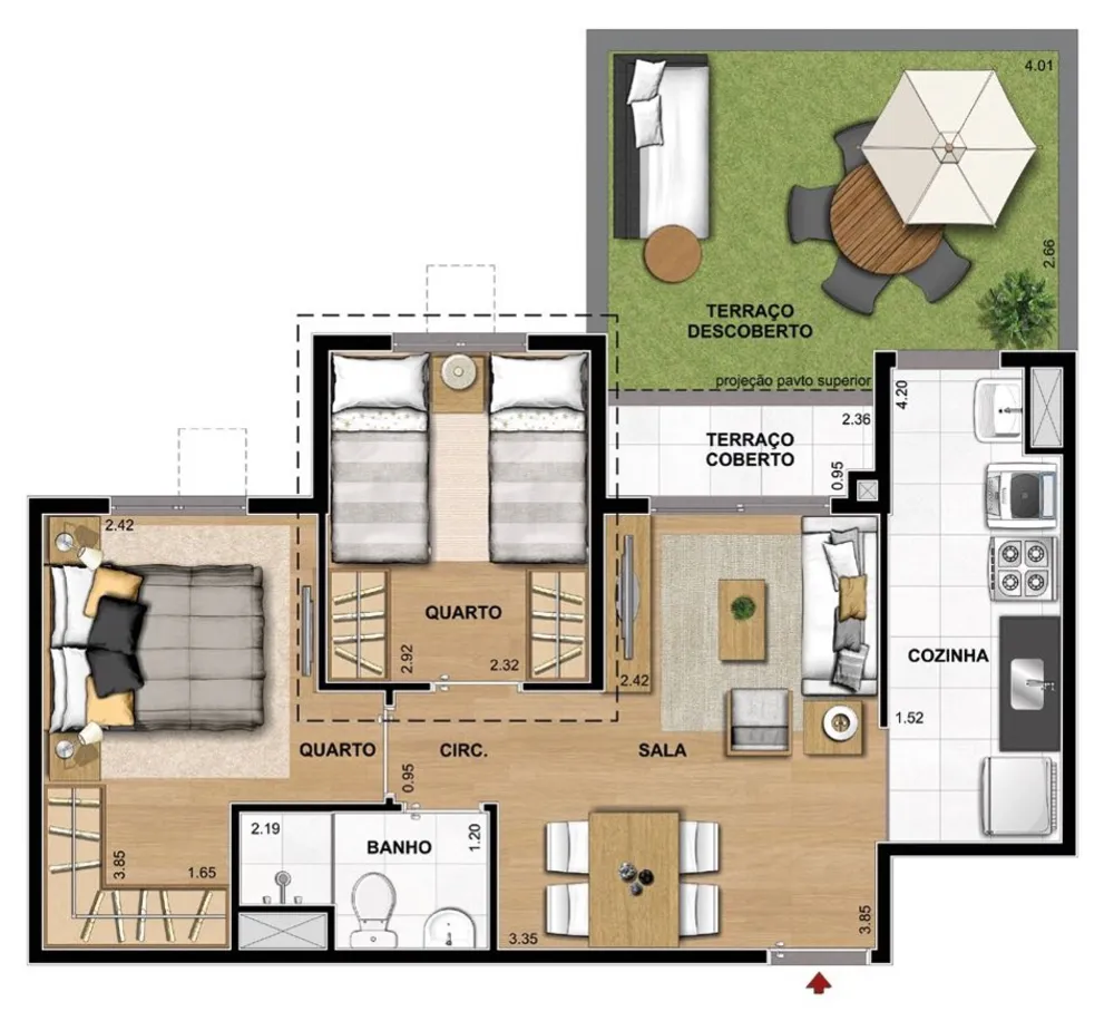 Apartamento, 2 quartos, 44 m² - Foto 24