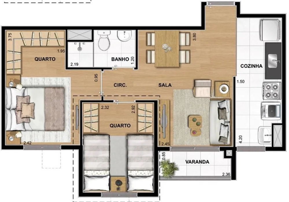 Apartamento, 2 quartos, 44 m² - Foto 23