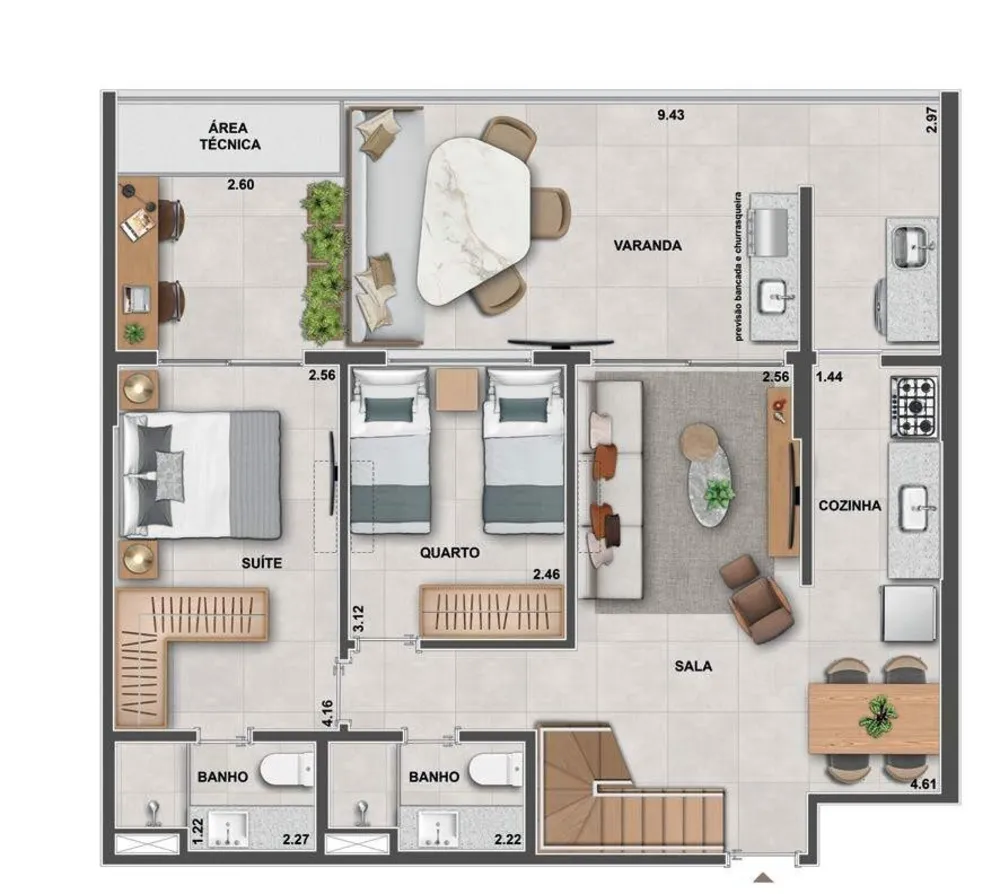 Cobertura, 3 quartos, 162 m² - Foto 37