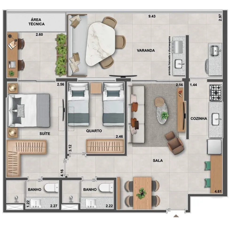 Cobertura, 3 quartos, 162 m² - Foto 23