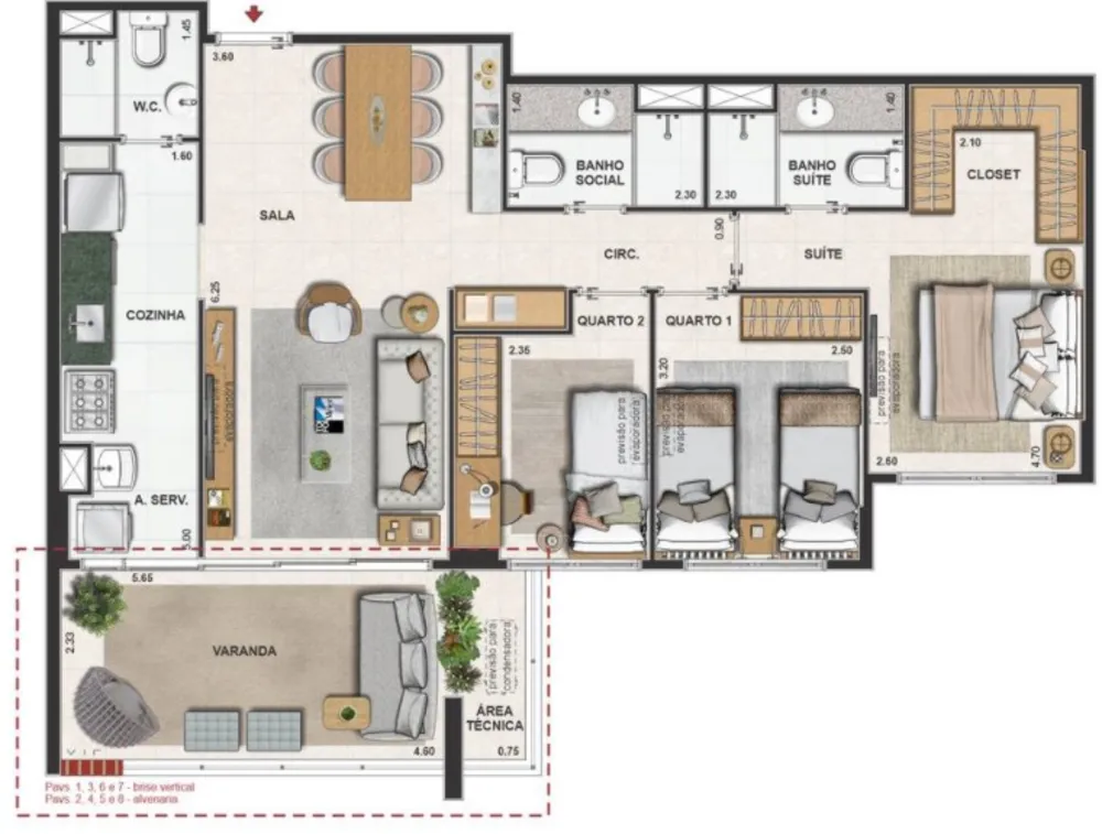 Apartamento, 2 quartos, 79 m² - Foto 71