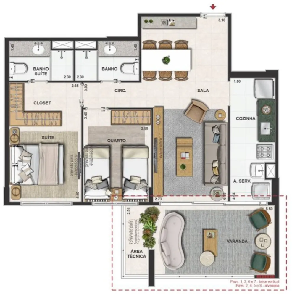 Apartamento, 2 quartos, 79 m² - Foto 68