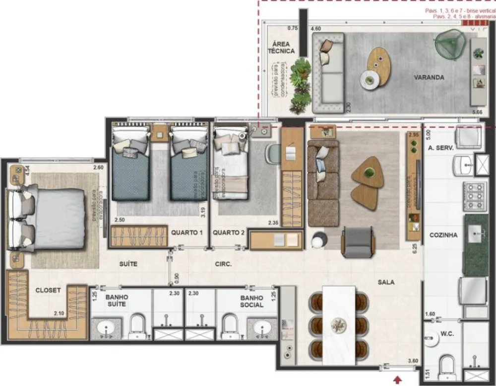 Apartamento, 2 quartos, 79 m² - Foto 70