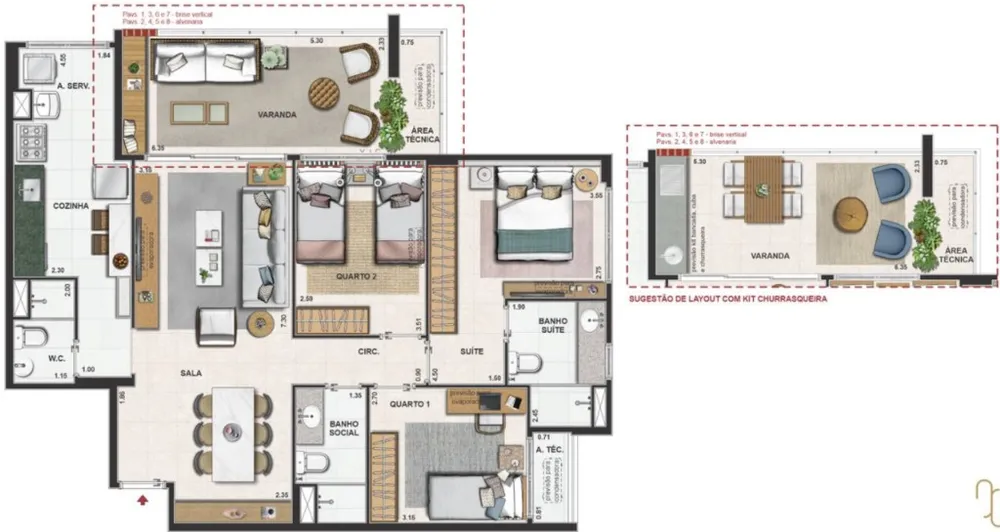 Apartamento, 2 quartos, 79 m² - Foto 72
