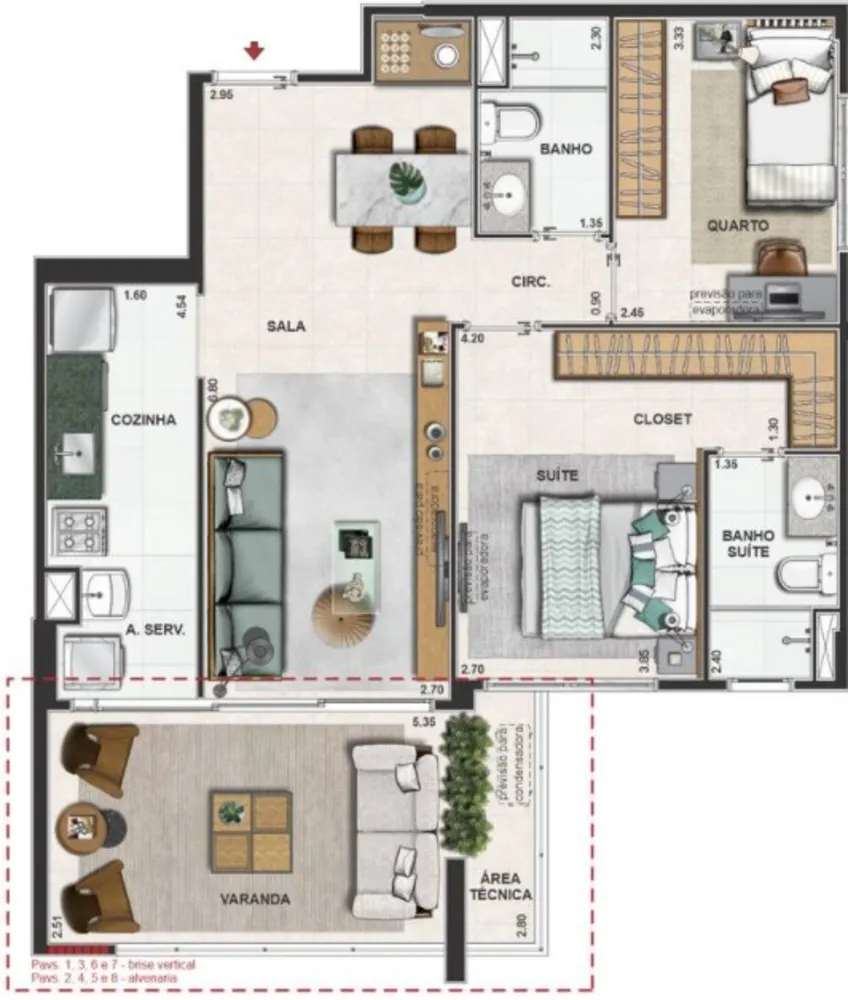 Apartamento, 2 quartos, 79 m² - Foto 66