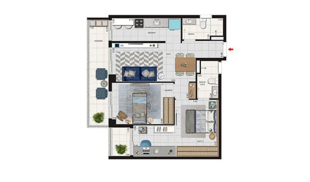 Flat/Apart Hotel, 1 quarto, 38 m² - Foto 15