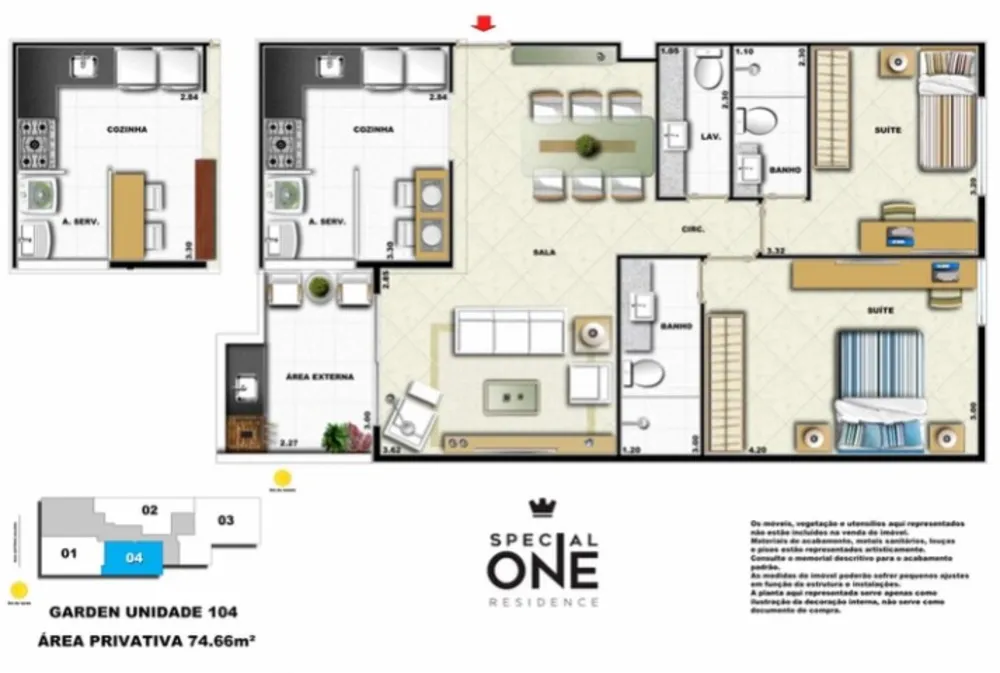 Apartamento, 2 quartos, 74 m² - Foto 17