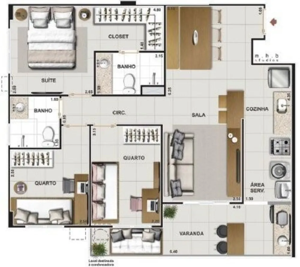 Apartamento, 3 quartos, 70 m² - Foto 18