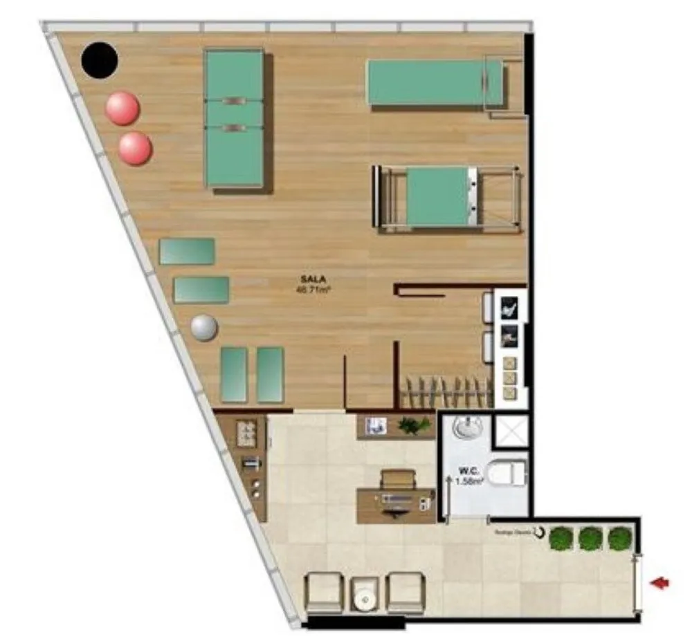 Sala-Conjunto, 84 m² - Foto 21