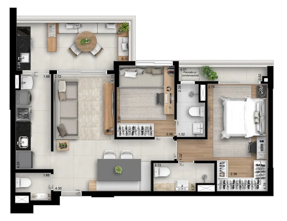 Apartamento, 3 quartos, 108 m² - Foto 2