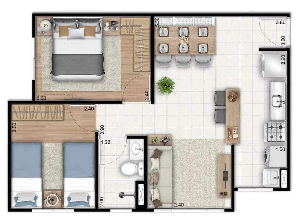 Apartamento, 2 quartos, 51 m² - Foto 19