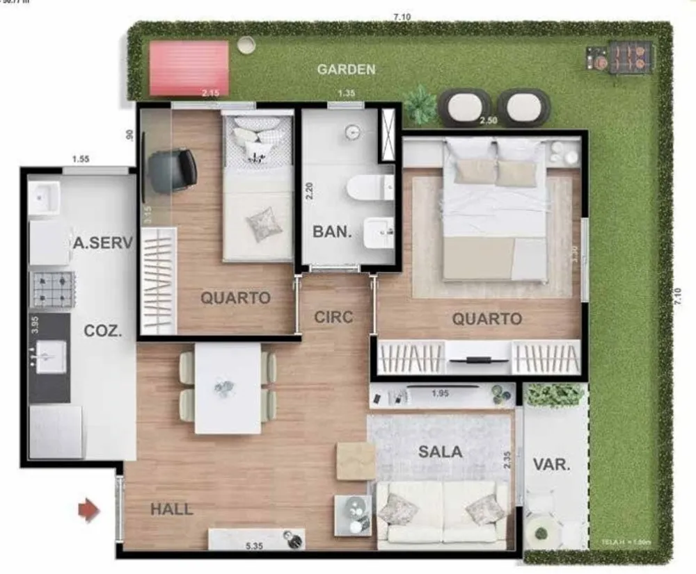 Apartamento, 1 quarto, 34 m² - Foto 21