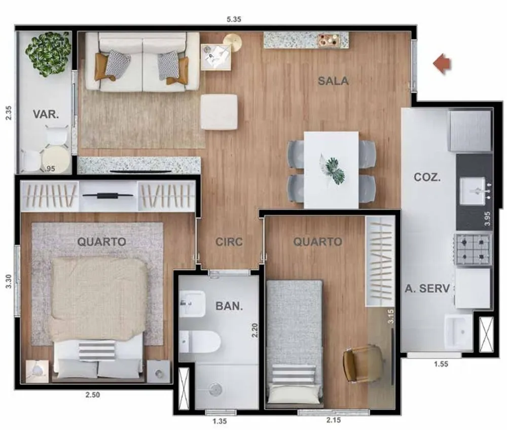 Apartamento, 1 quarto, 34 m² - Foto 19