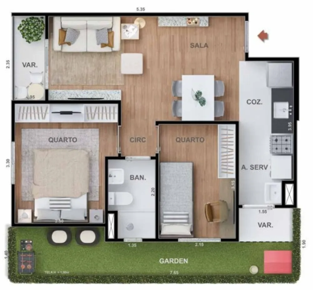 Apartamento, 1 quarto, 34 m² - Foto 23