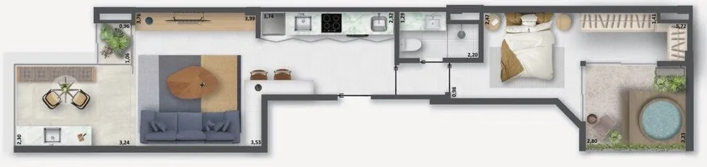 Apartamento, 1 quarto, 62 m² - Foto 19