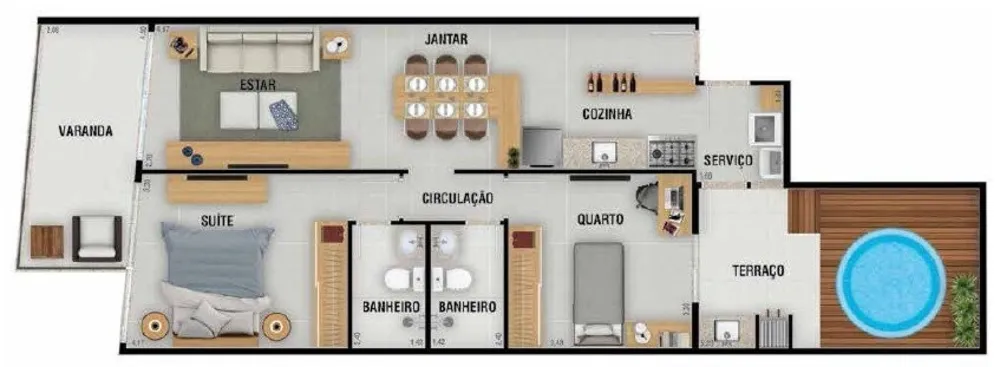 Cobertura, 3 quartos, 138 m² - Foto 12