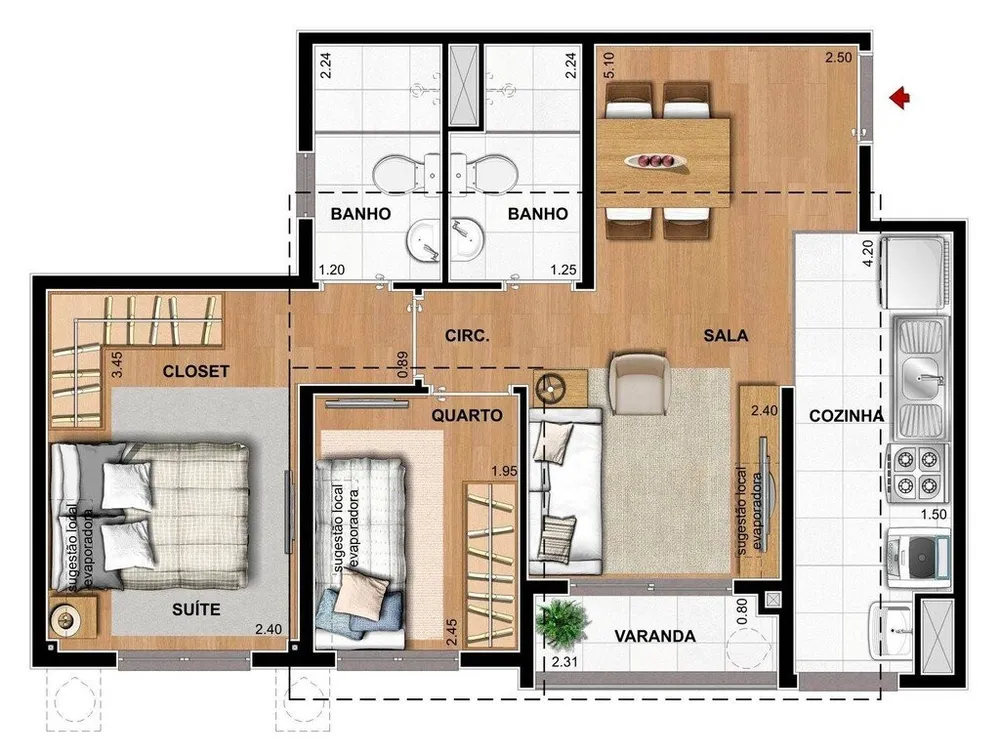 Apartamento, 2 quartos, 37 m² - Foto 22