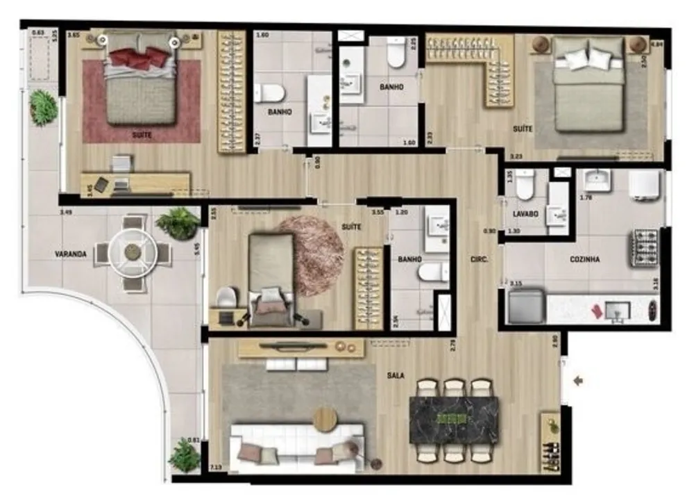 Cobertura, 3 quartos, 261 m² - Foto 15