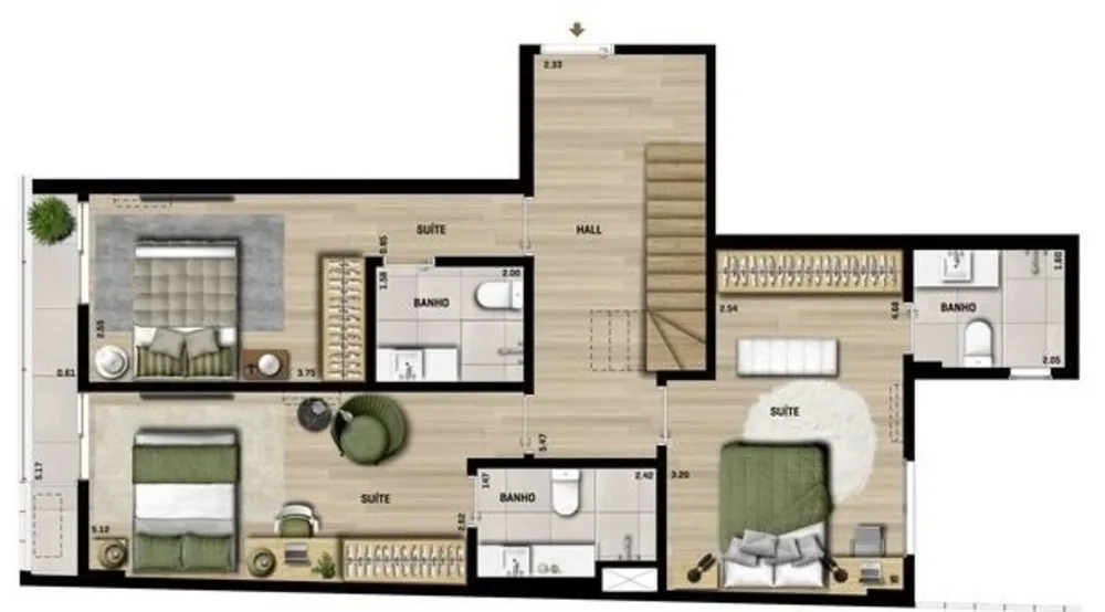 Cobertura, 3 quartos, 261 m² - Foto 19