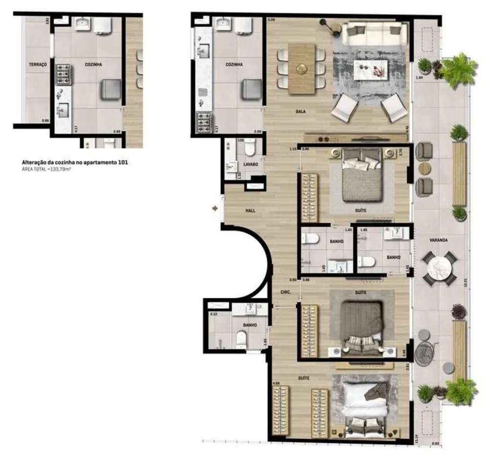 Cobertura, 3 quartos, 261 m² - Foto 17