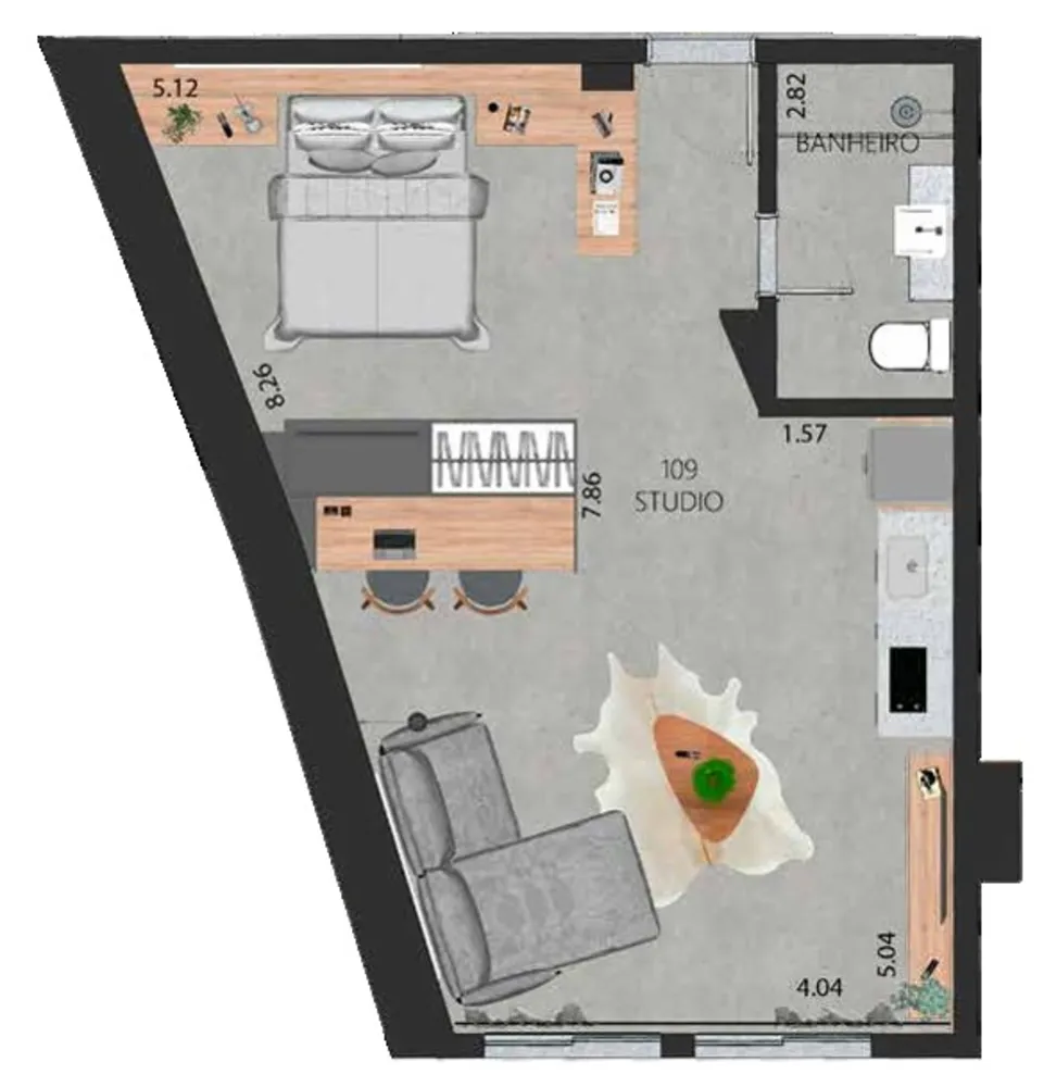 Apartamento, 1 quarto, 59 m² - Foto 34