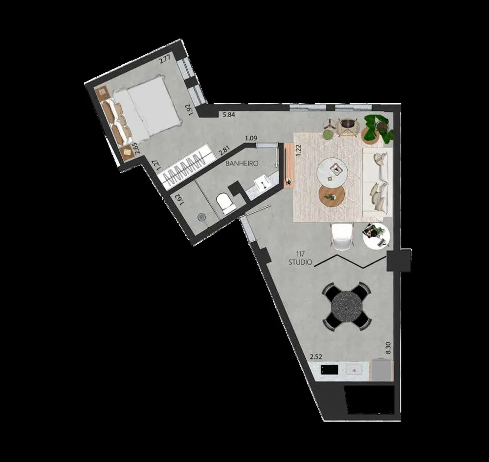 Apartamento, 1 quarto, 59 m² - Foto 42