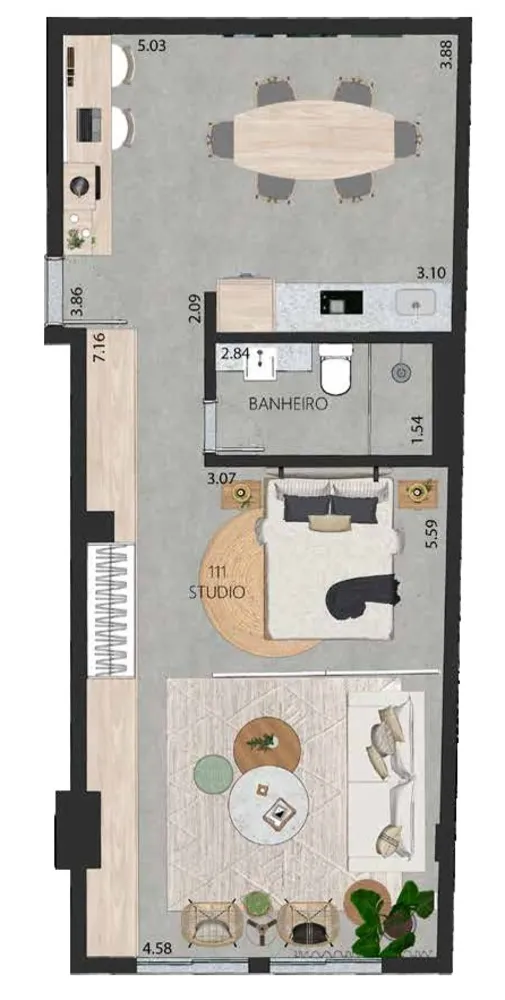 Apartamento, 1 quarto, 59 m² - Foto 36
