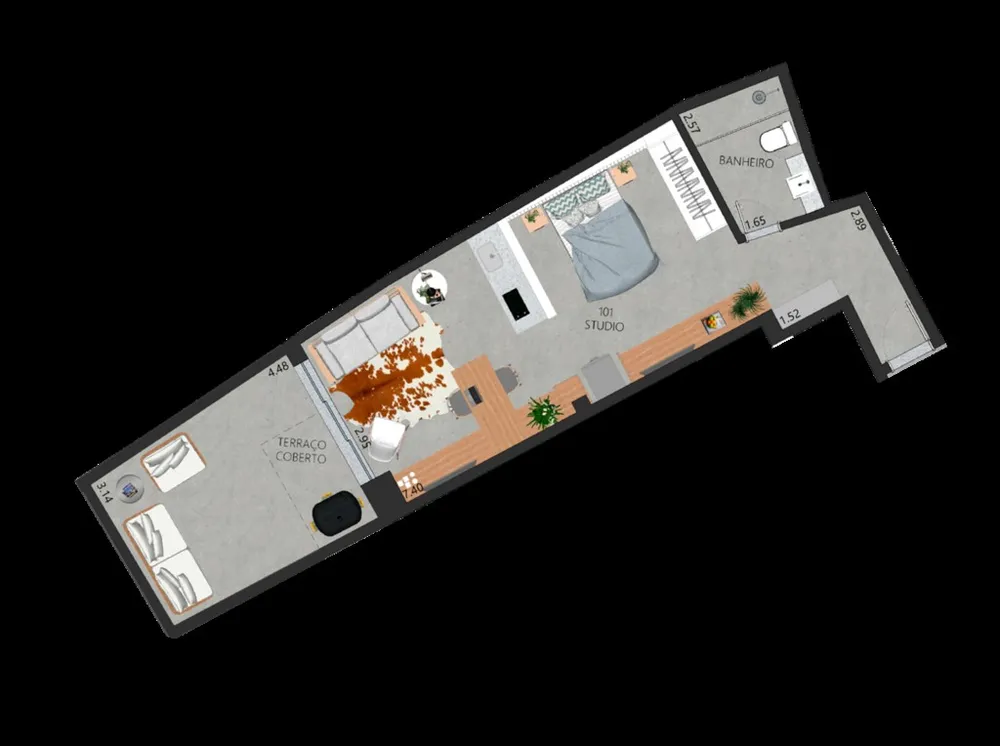 Apartamento, 1 quarto, 59 m² - Foto 23