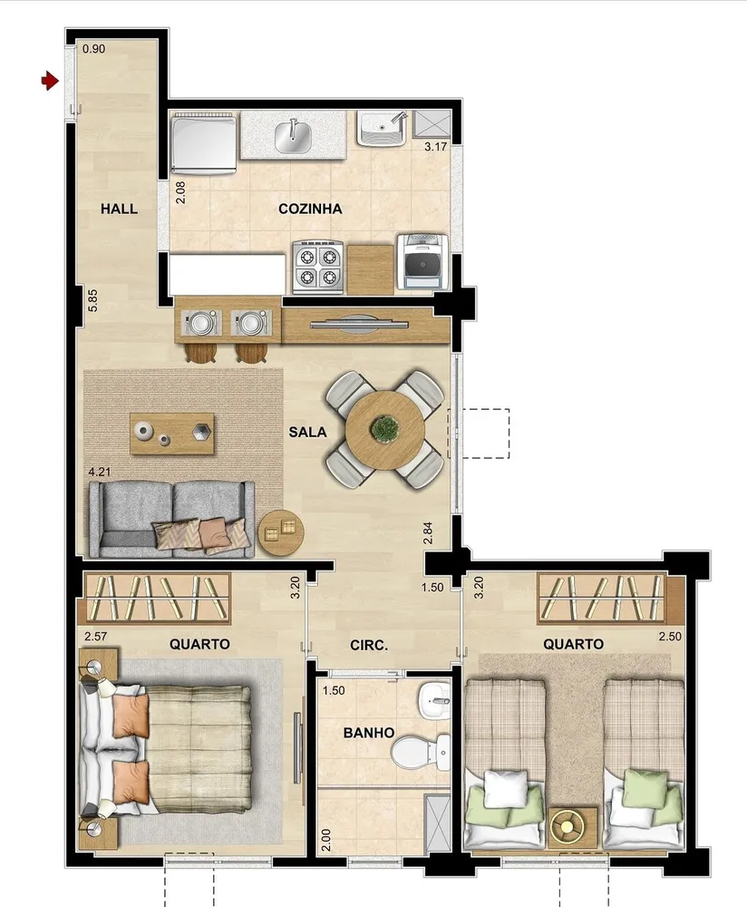 Apartamento, 2 quartos, 60 m² - Foto 12