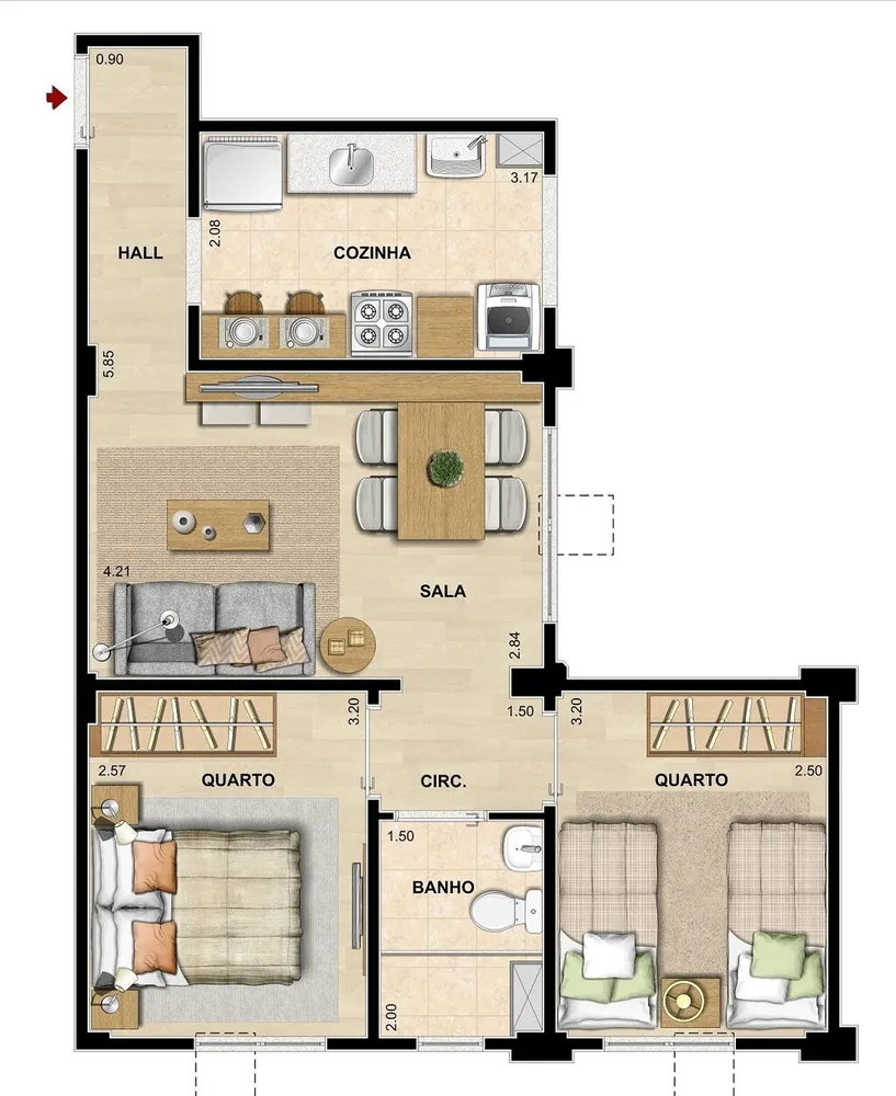 Apartamento, 2 quartos, 60 m² - Foto 11