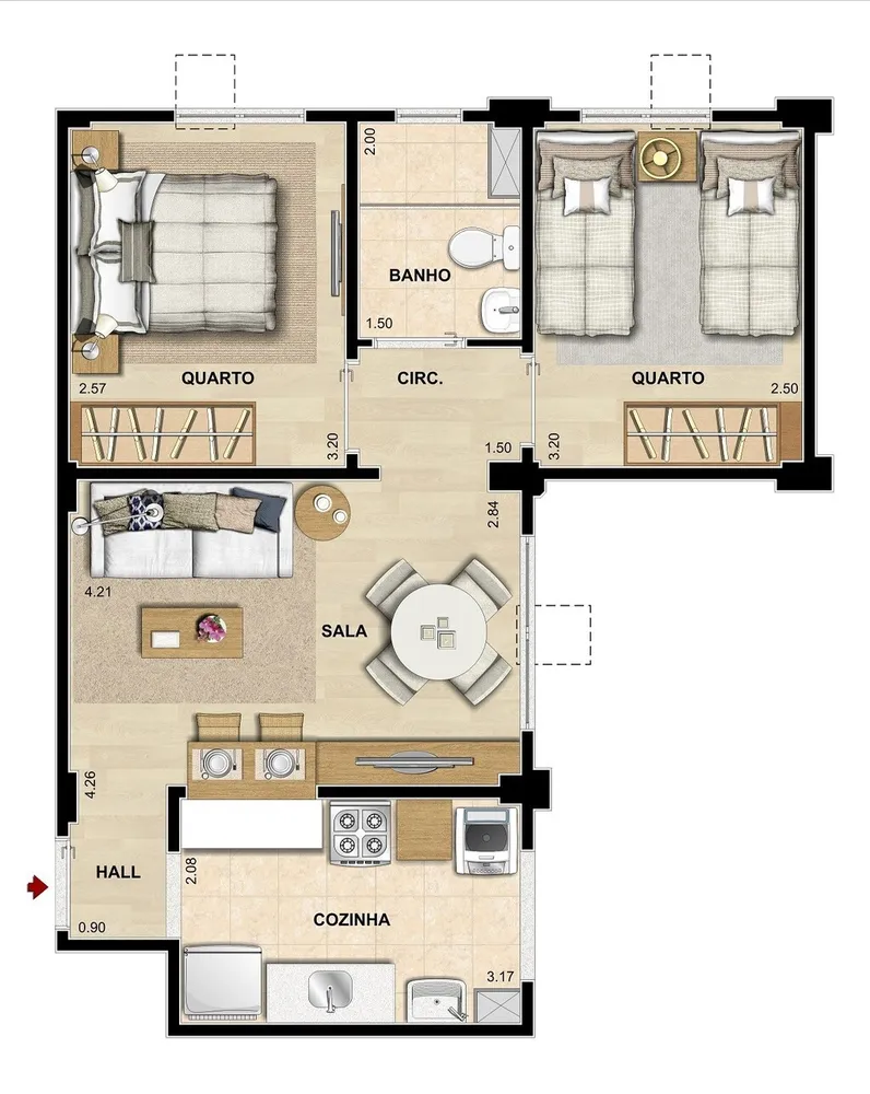 Apartamento, 2 quartos, 60 m² - Foto 10