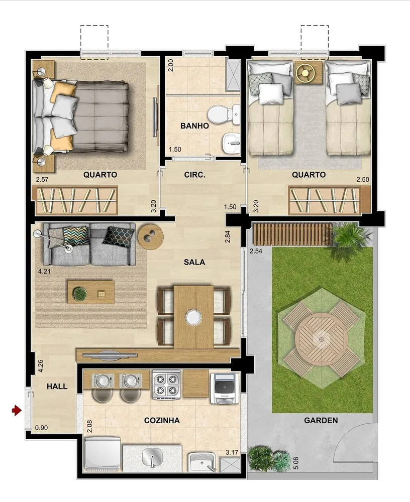 Apartamento, 2 quartos, 60 m² - Foto 13