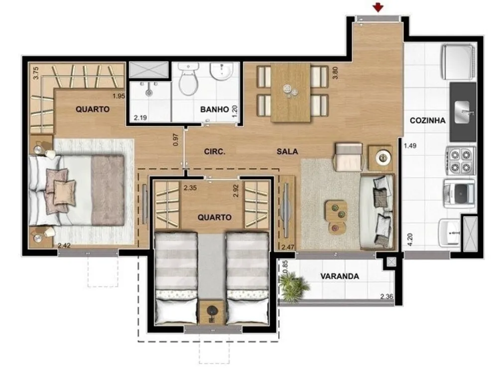 Apartamento, 2 quartos, 45 m² - Foto 25