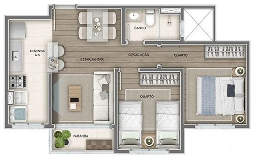 Apartamento, 2 quartos, 49 m² - Foto 46