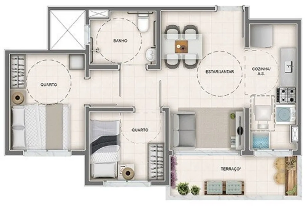 Apartamento, 2 quartos, 49 m² - Foto 50