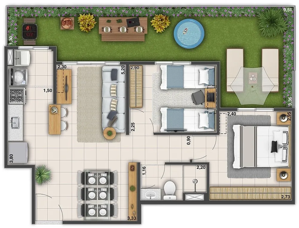 Apartamento, 2 quartos, 43 m² - Foto 51