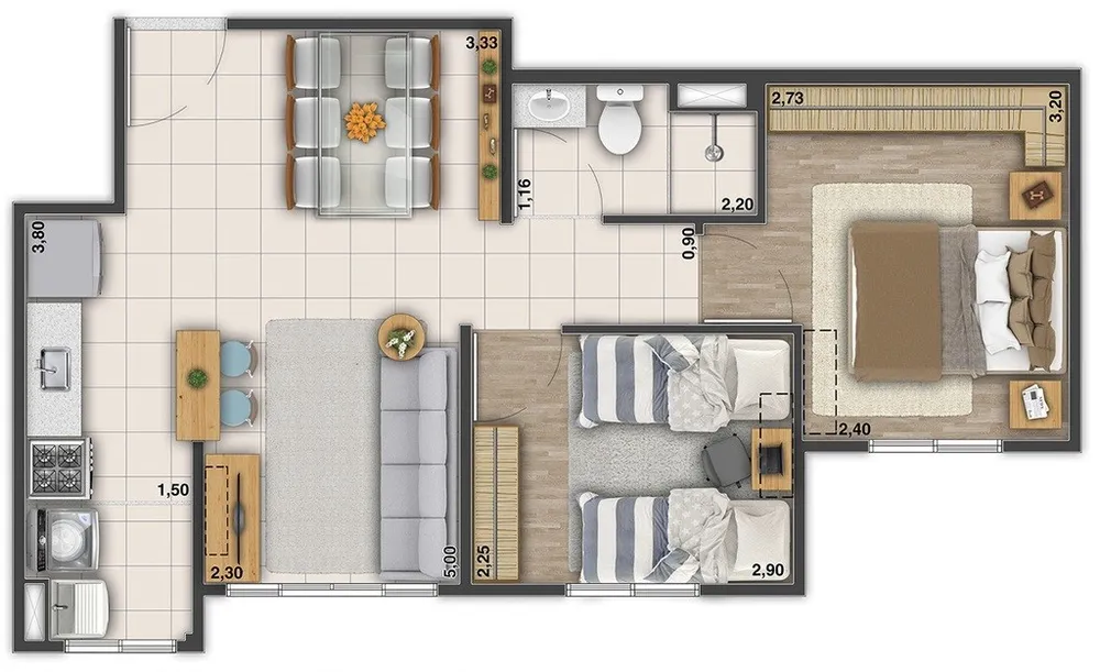 Apartamento, 2 quartos, 43 m² - Foto 46